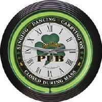 NEON IRISH PUB CLOCK
